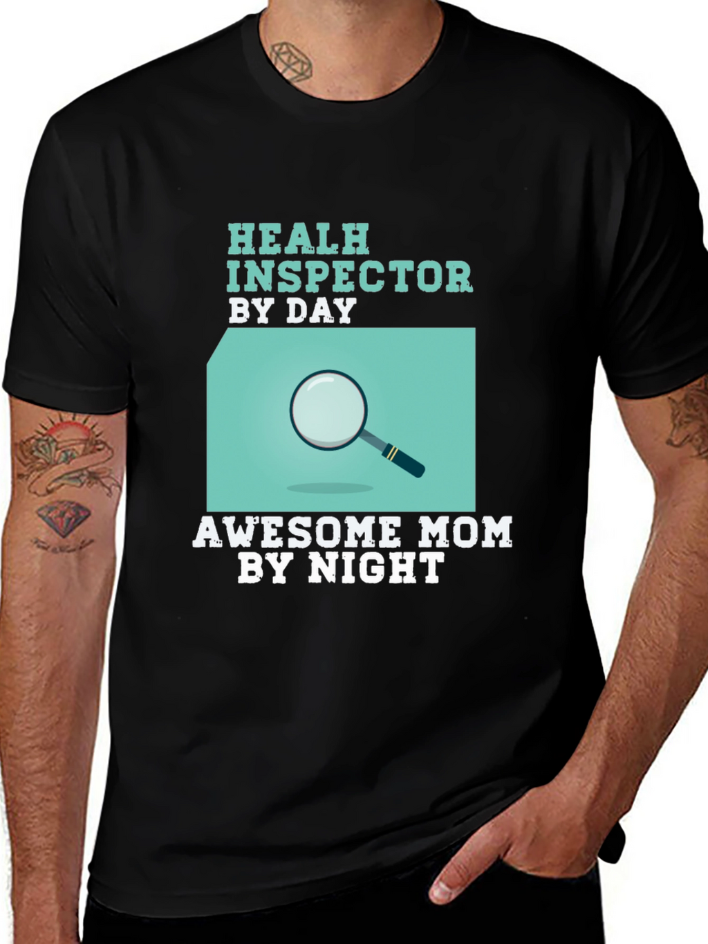 Health Inspector Mom T-Shirt - Black