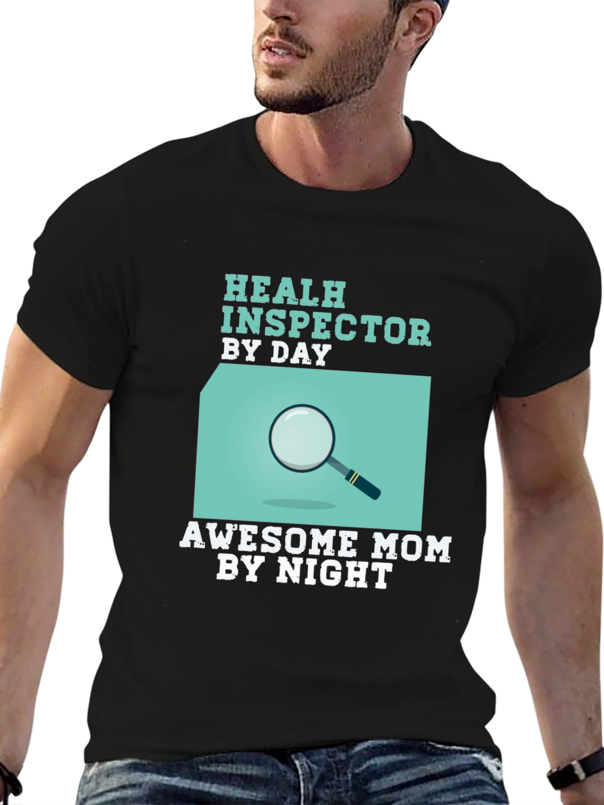 Health Inspector Mom T-Shirt - Black