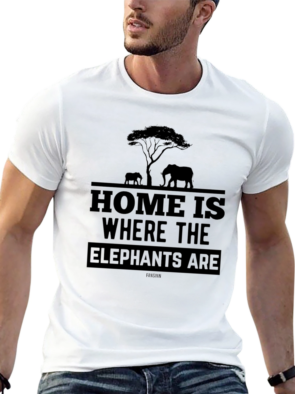 Elephant Silhouette Graphic T-Shirt - Unisex
