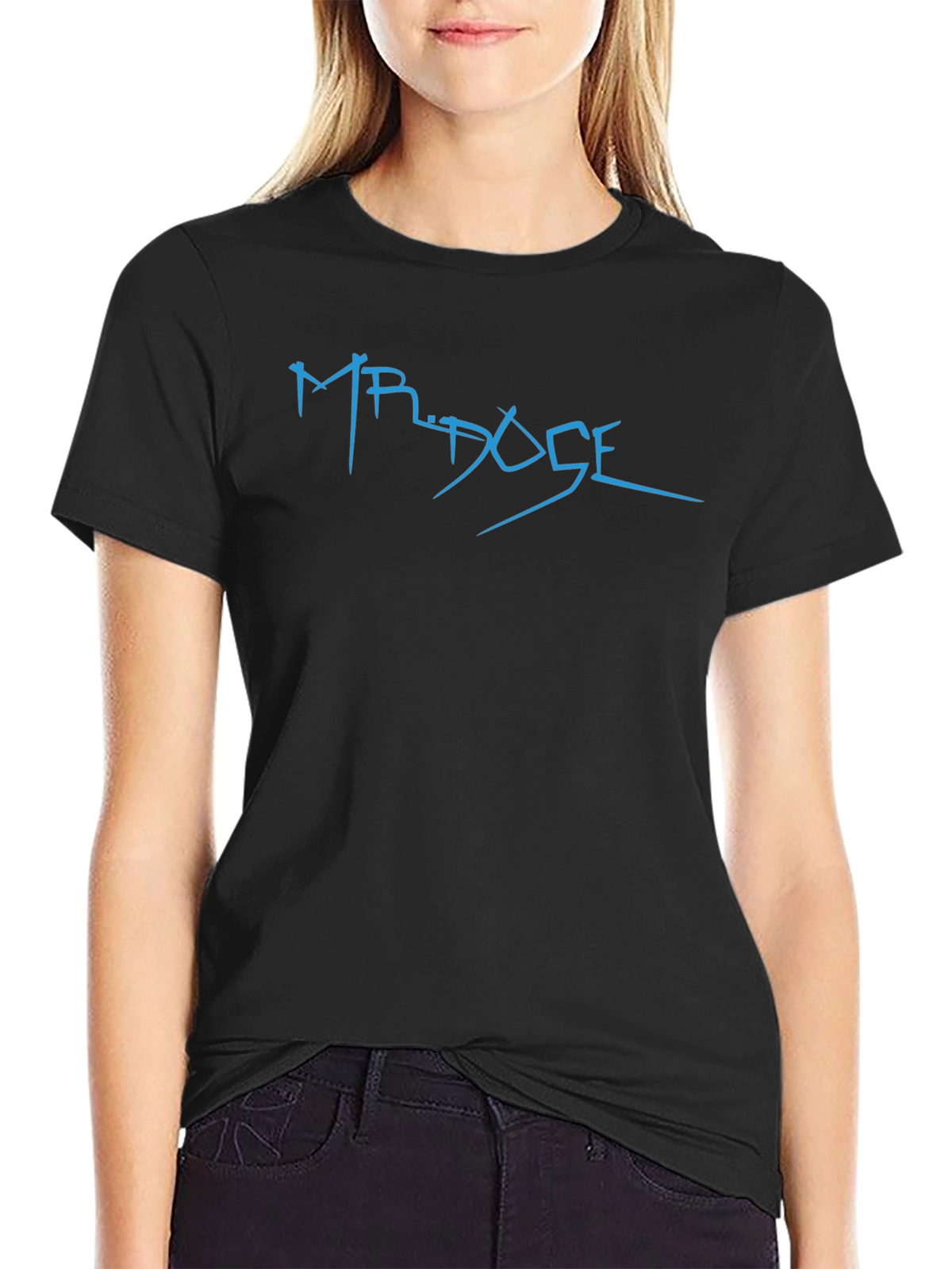 MR. DOSE Graphic Black T-Shirt - Stylish Casual Wear