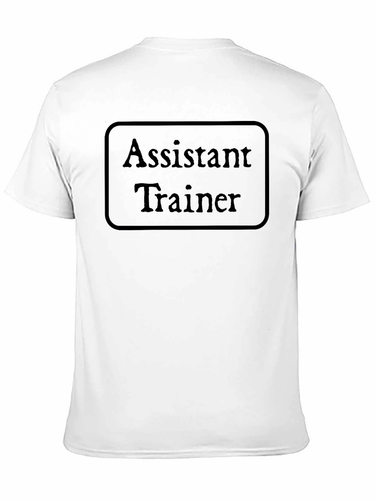 Assistant Trainer Black T-Shirt Crew Neck Casual
