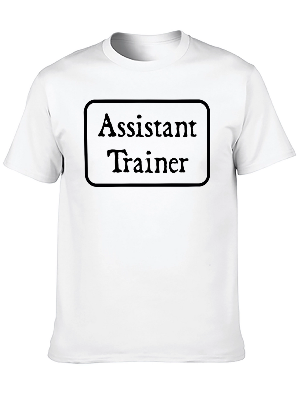 Assistant Trainer Black T-Shirt Crew Neck Casual
