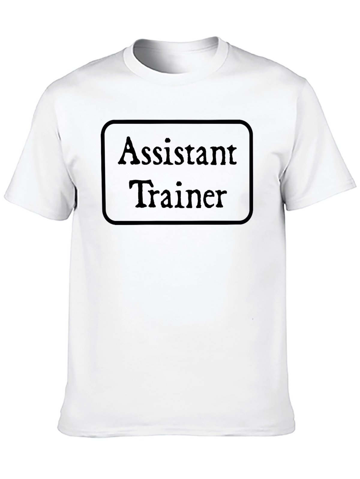 Assistant Trainer Black T-Shirt Crew Neck Casual