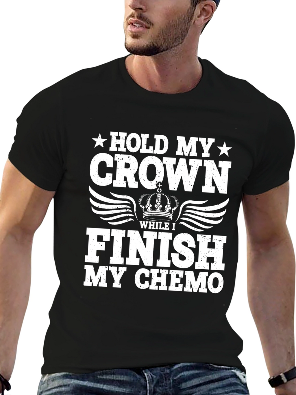 Hold My Crown Chemo T-Shirt - Cancer Support