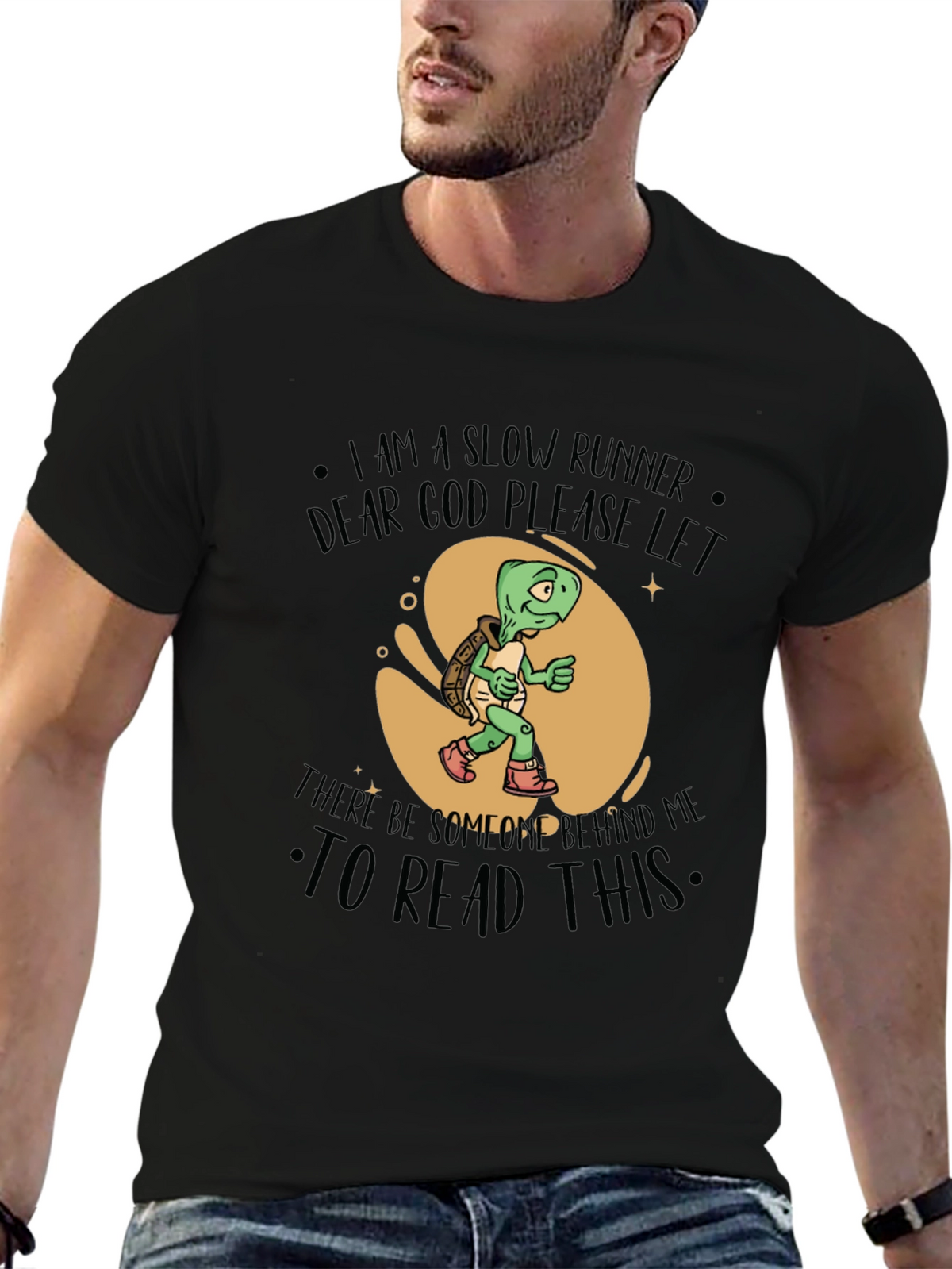 Slow Runner Turtle Graphic T-Shirt