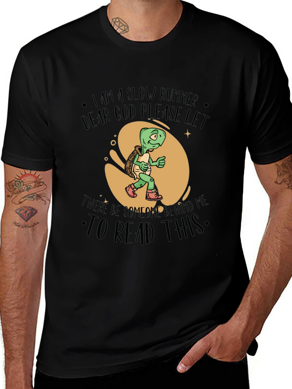Slow Runner Turtle Graphic T-Shirt