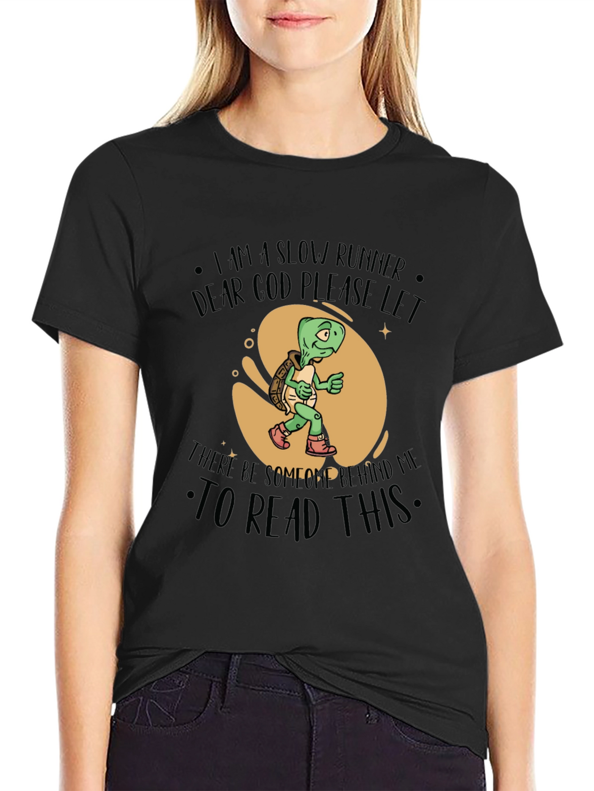 Slow Runner Turtle Graphic T-Shirt