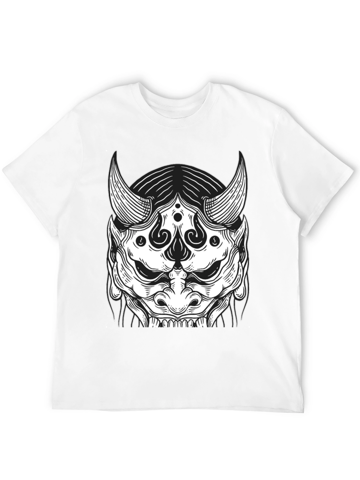 Black Oni Mask Graphic Tee