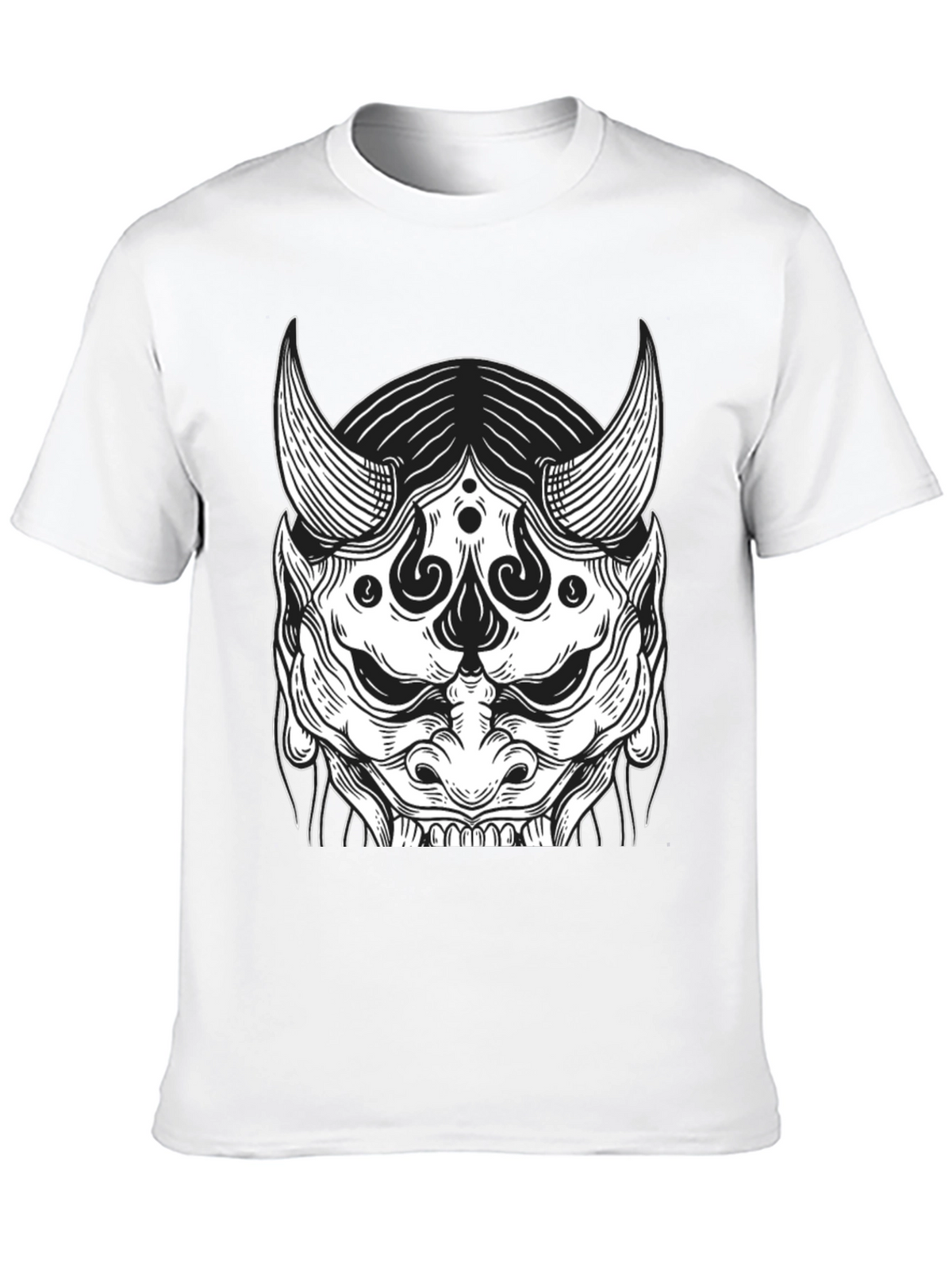 Black Oni Mask Graphic Tee