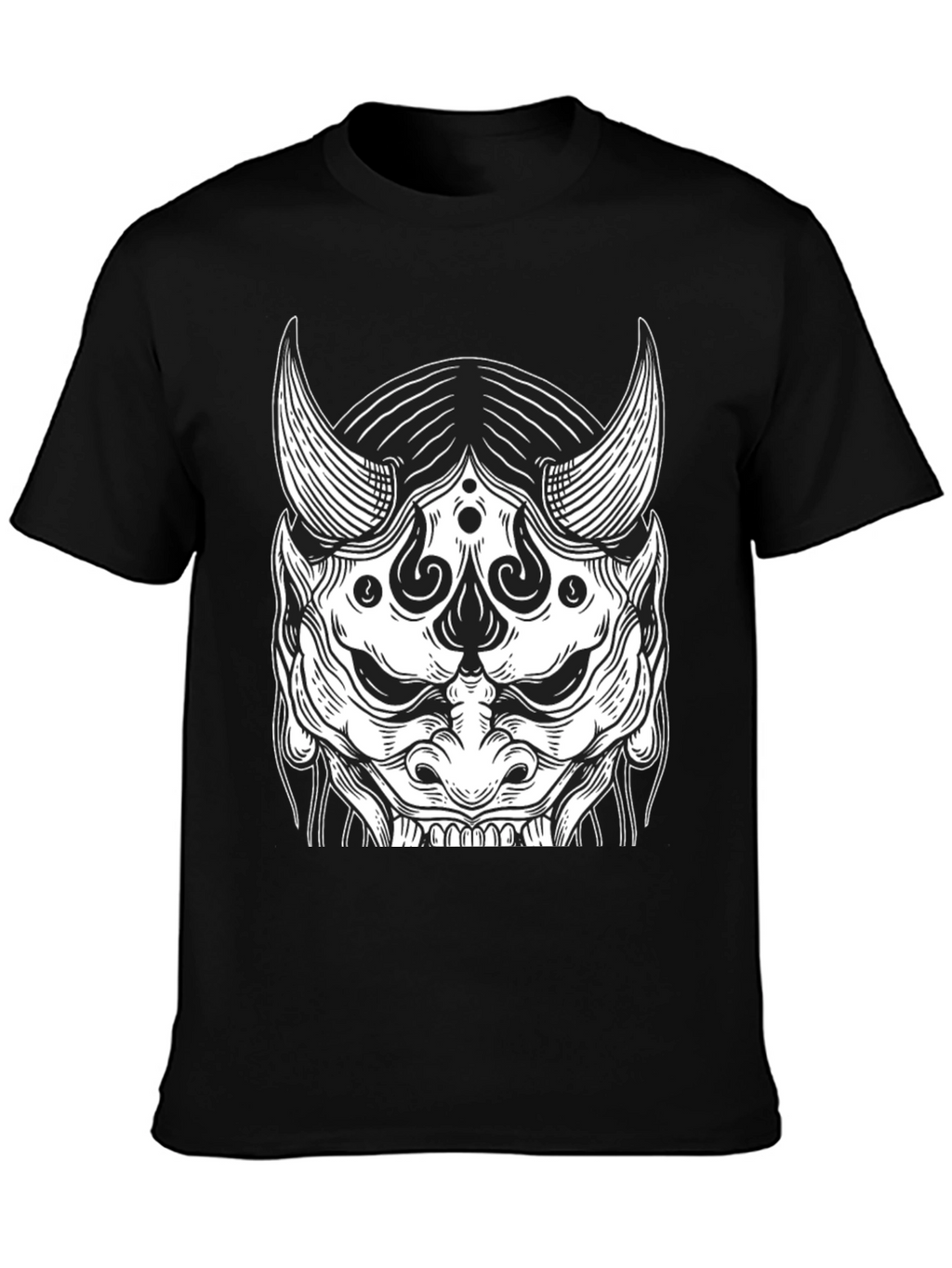 Black Oni Mask Graphic Tee