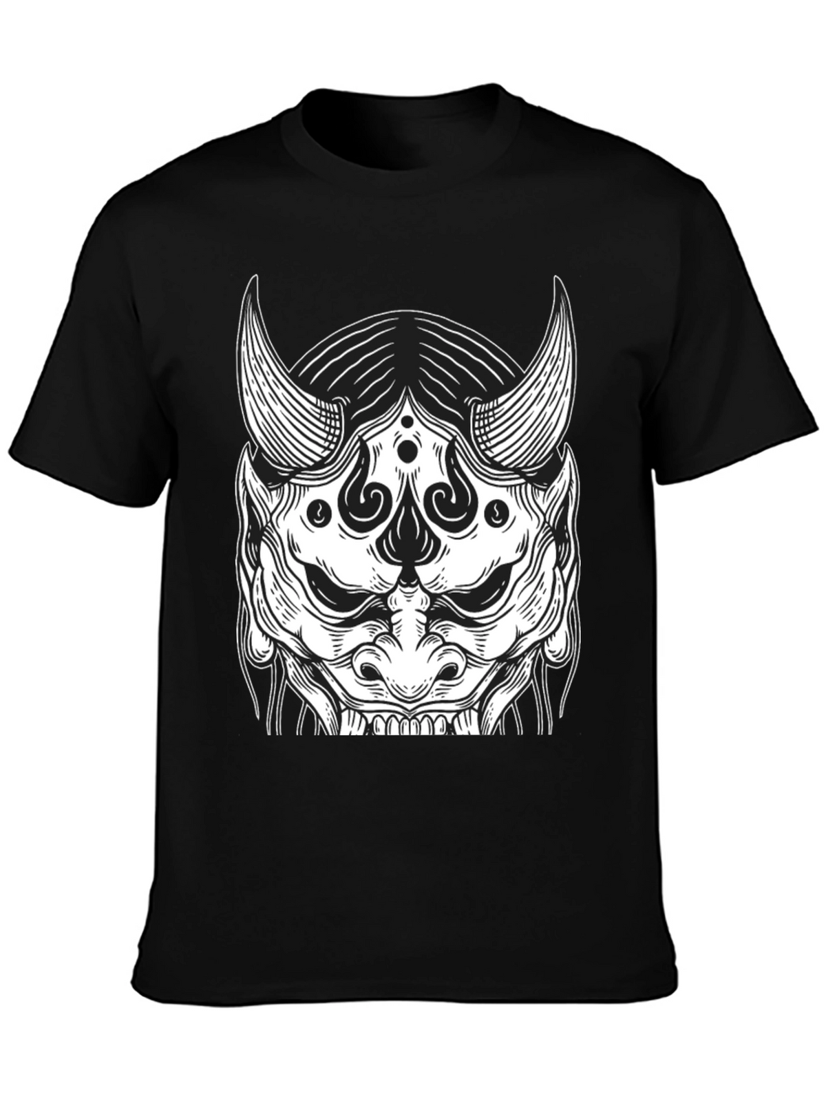 Black Oni Mask Graphic Tee