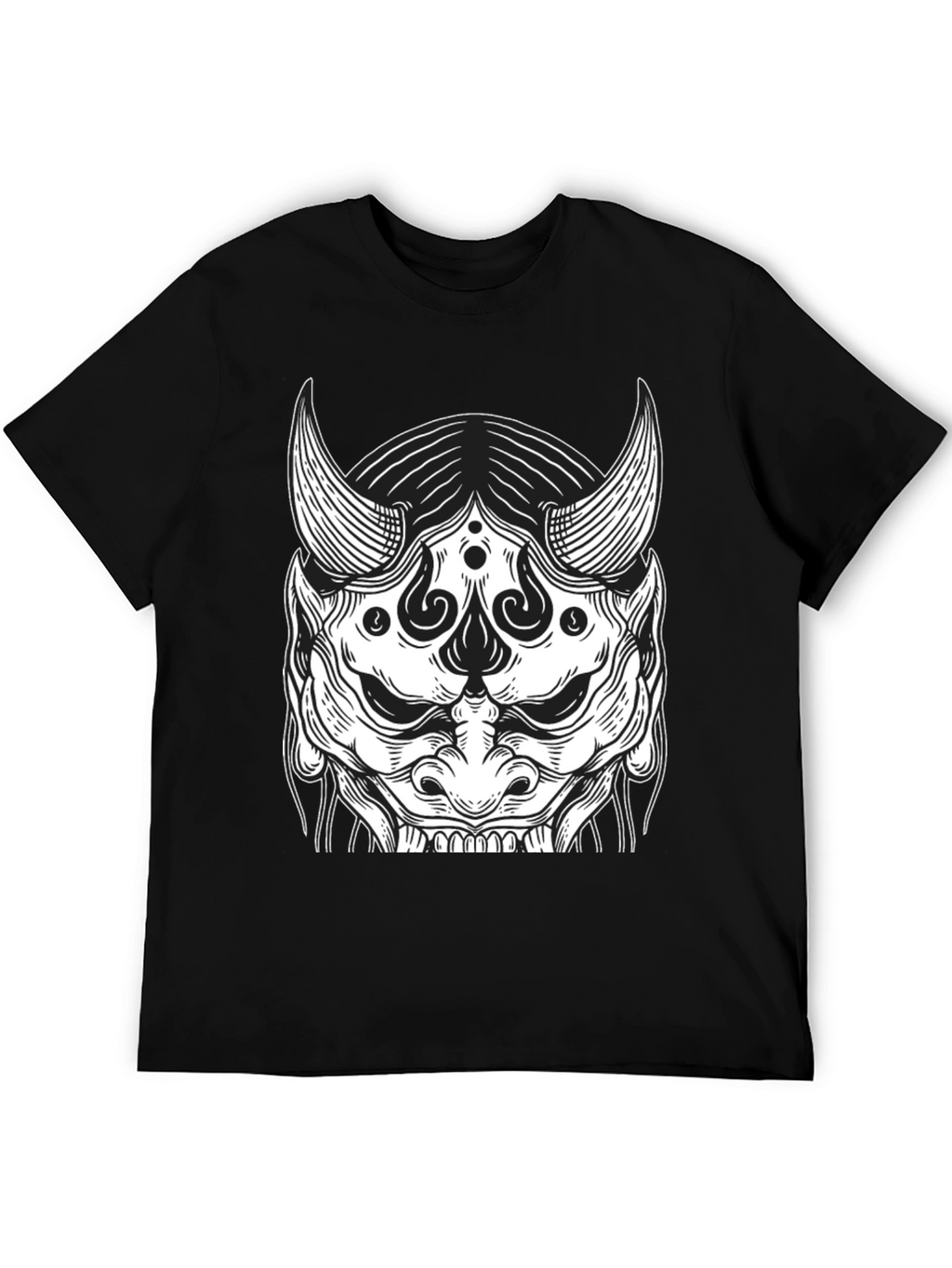 Black Oni Mask Graphic Tee