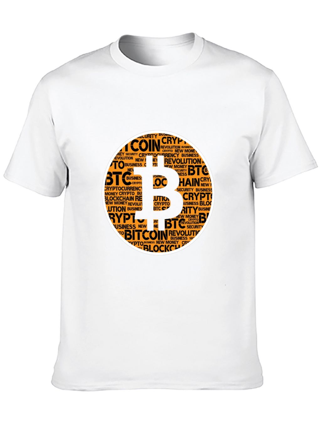 Bitcoin Crypto Word Art T-Shirt