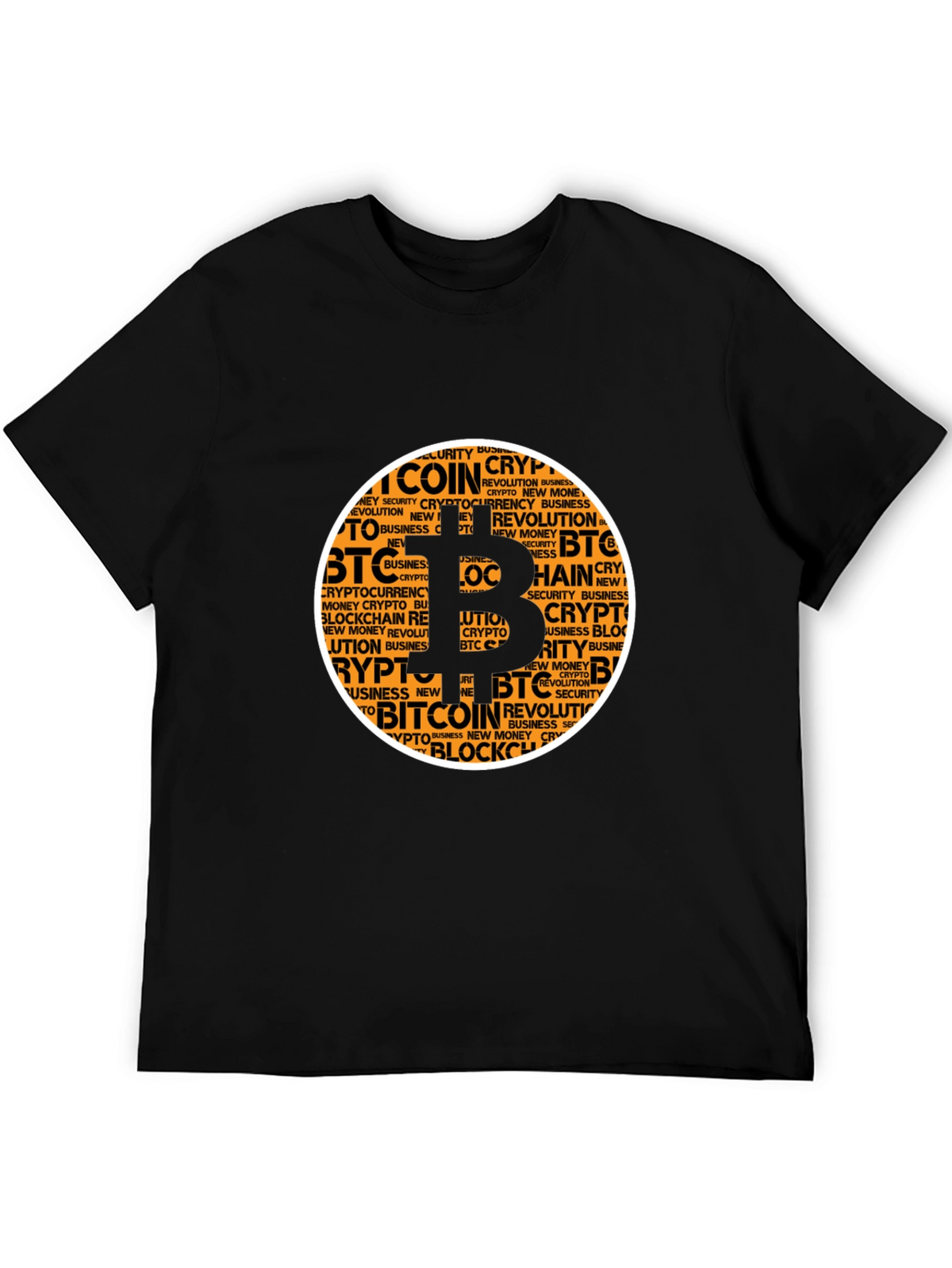 Bitcoin Crypto Word Art T-Shirt