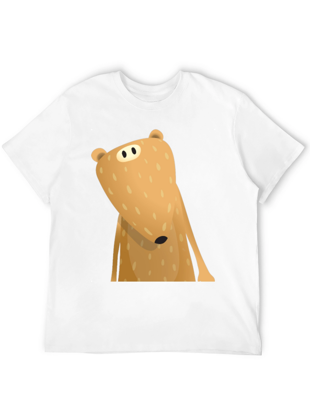 Funny Cartoon Bear Graphic T-Shirt - Black