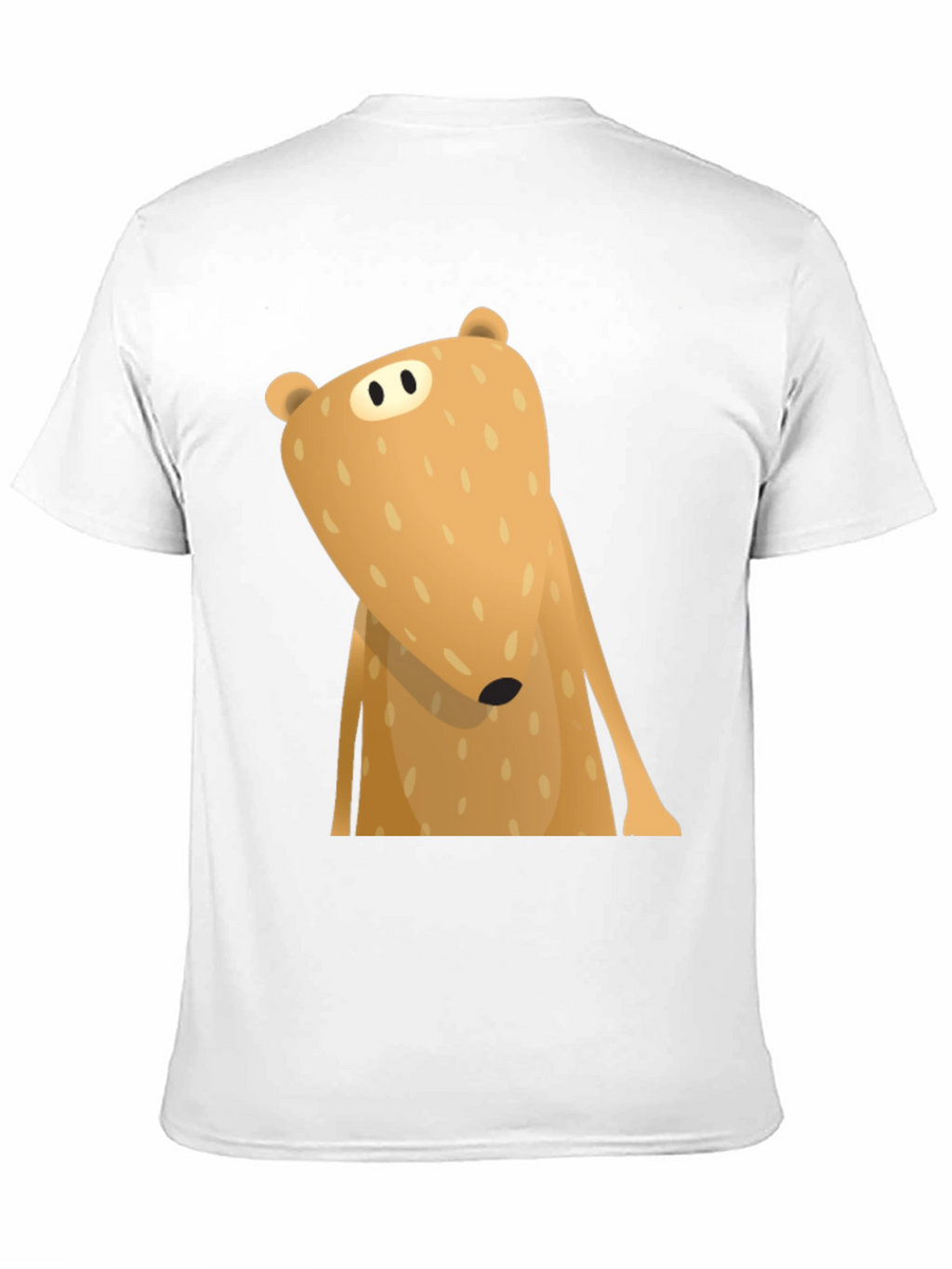 Funny Cartoon Bear Graphic T-Shirt - Black