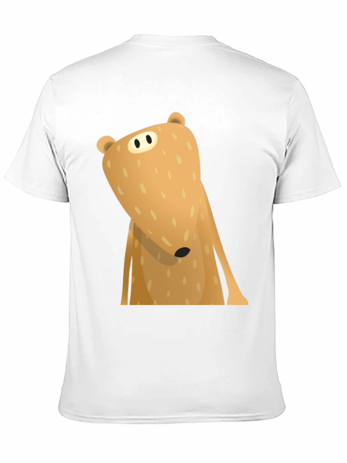 Funny Cartoon Bear Graphic T-Shirt - Black