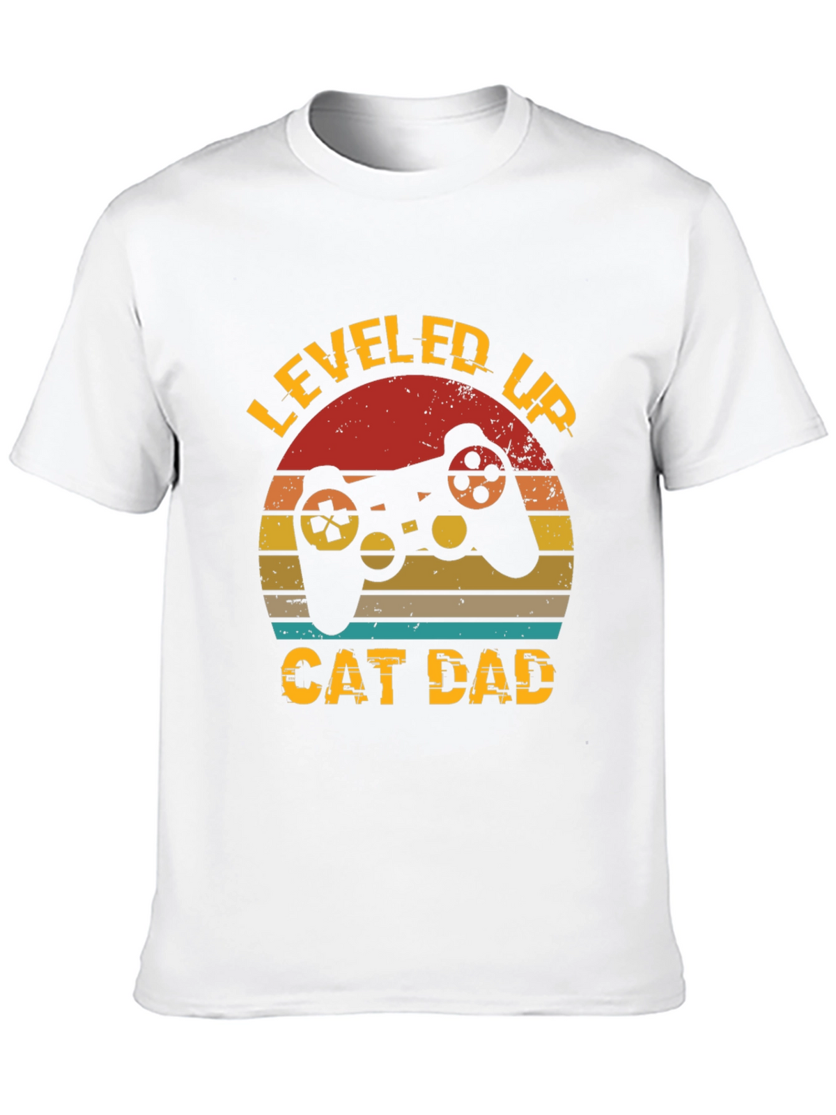 Leveled Up Cat Dad T-Shirt