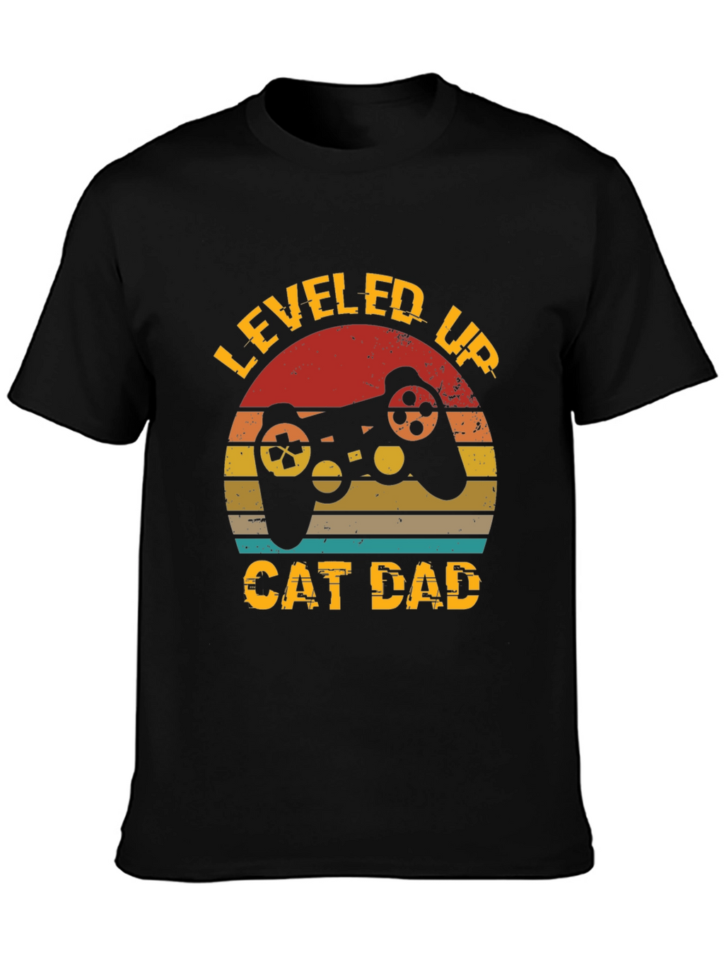 Leveled Up Cat Dad T-Shirt