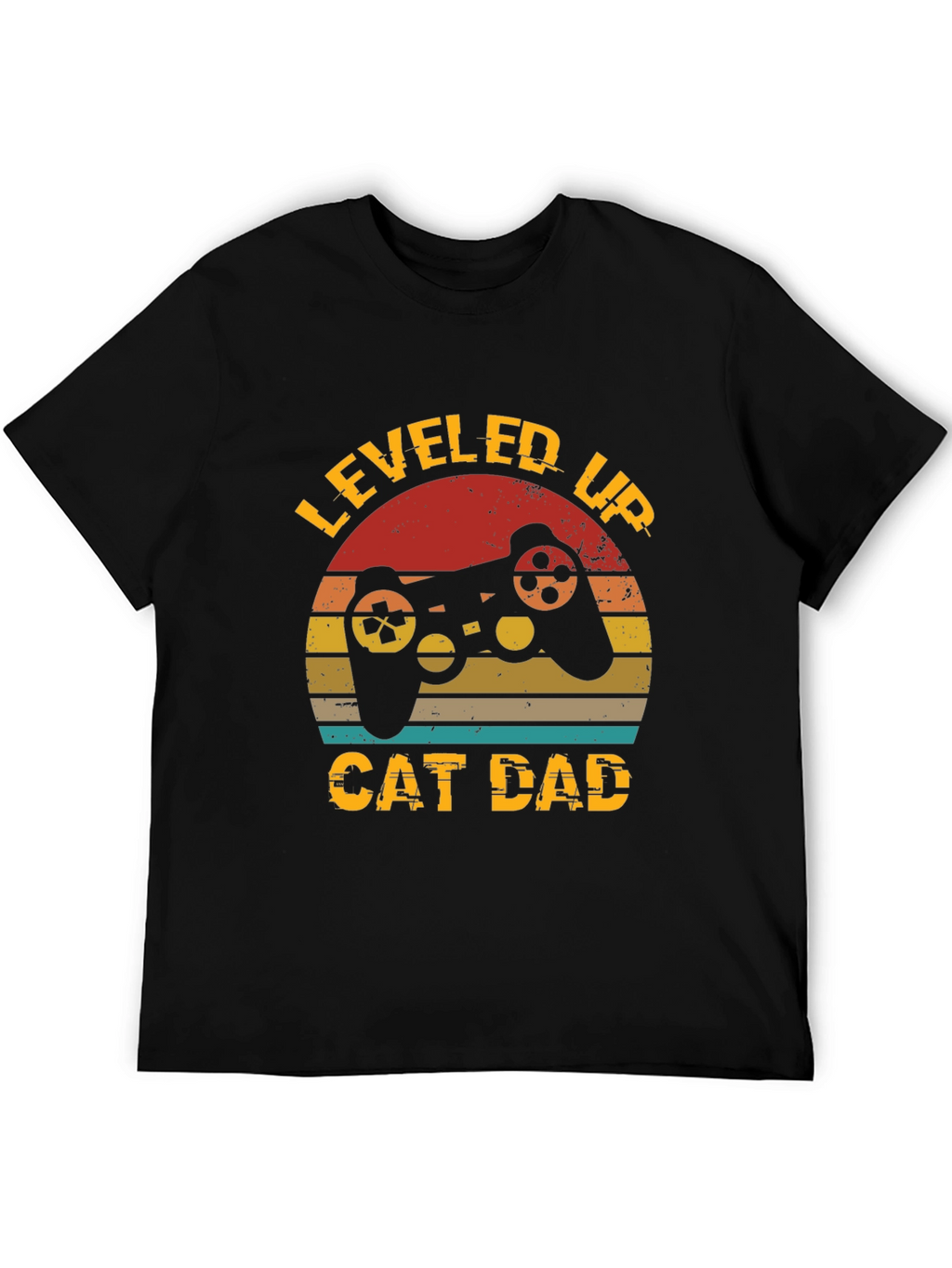 Leveled Up Cat Dad T-Shirt