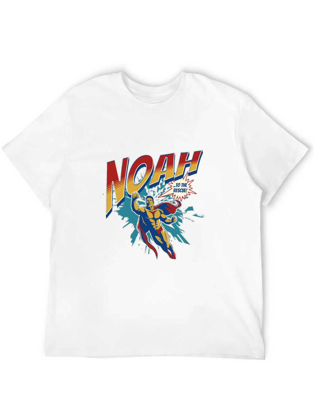 Noah Superhero T-Shirt - Personalized Comic Style Tee