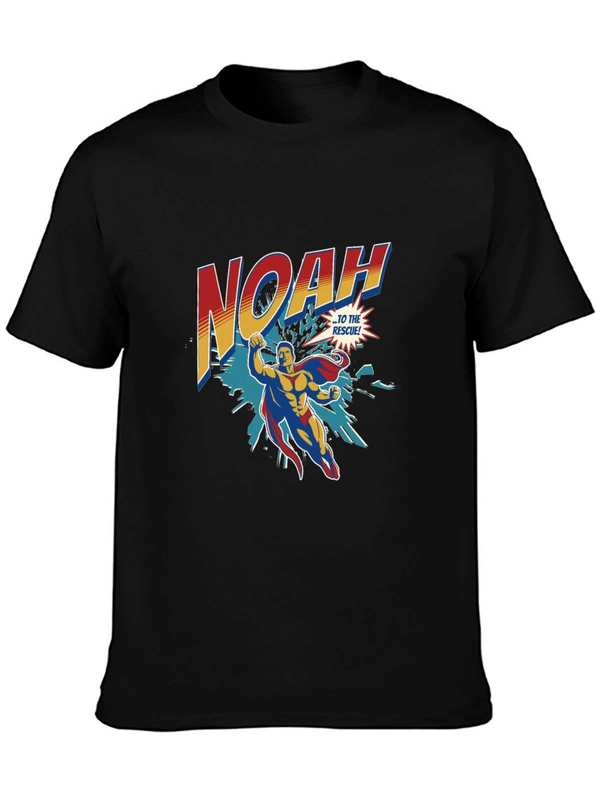 Noah Superhero T-Shirt - Personalized Comic Style Tee