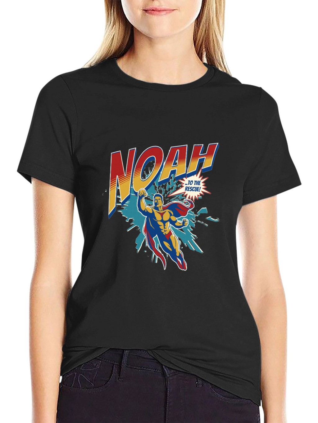 Noah Superhero T-Shirt - Personalized Comic Style Tee