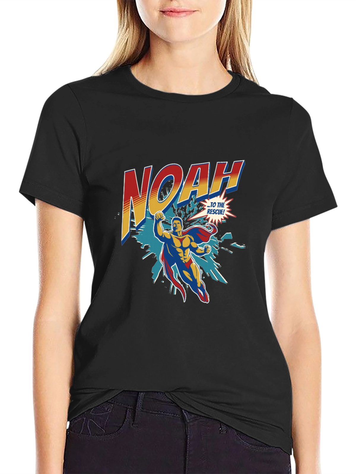 Noah Superhero T-Shirt - Personalized Comic Style Tee