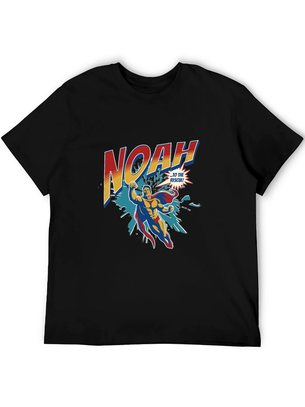 Noah Superhero T-Shirt - Personalized Comic Style Tee