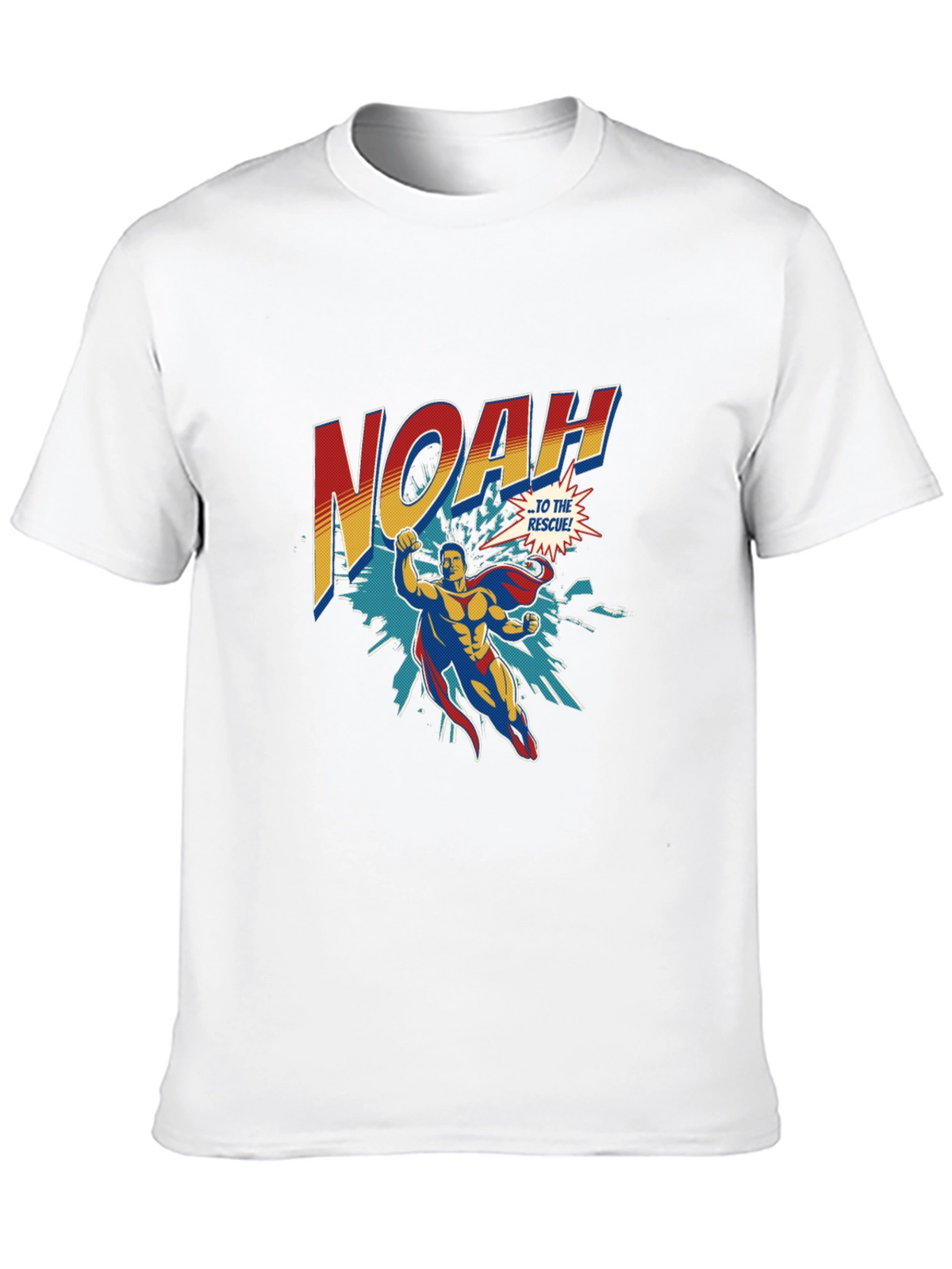 Noah Superhero T-Shirt - Personalized Comic Style Tee