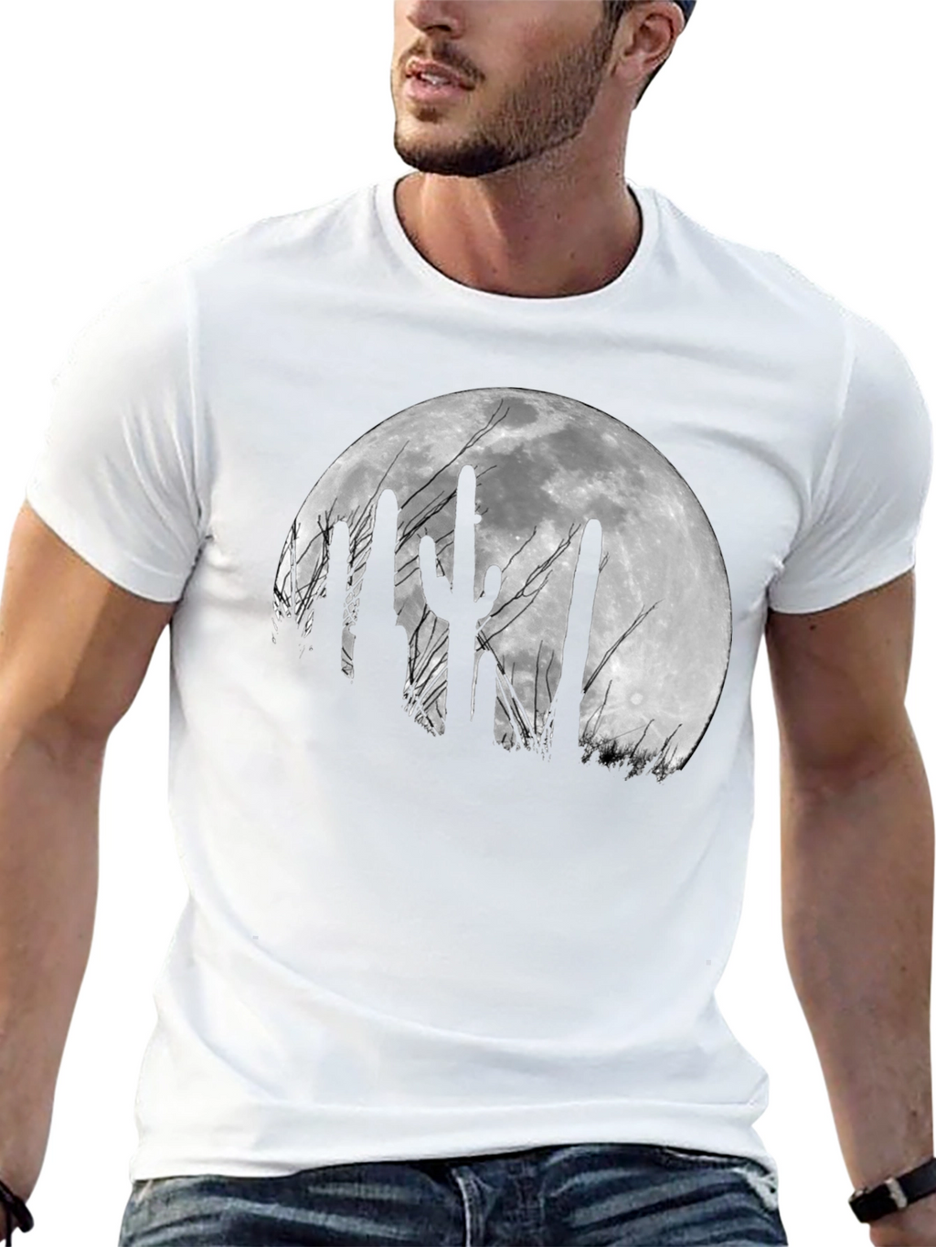 Cactus Moon Black T-Shirt