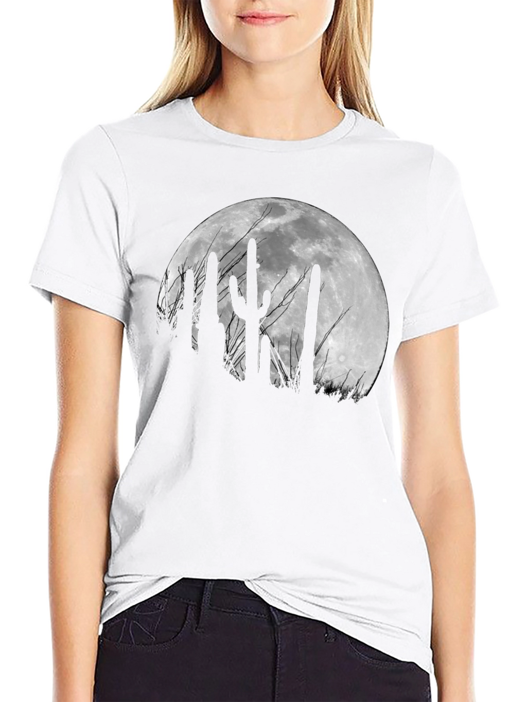 Cactus Moon Black T-Shirt