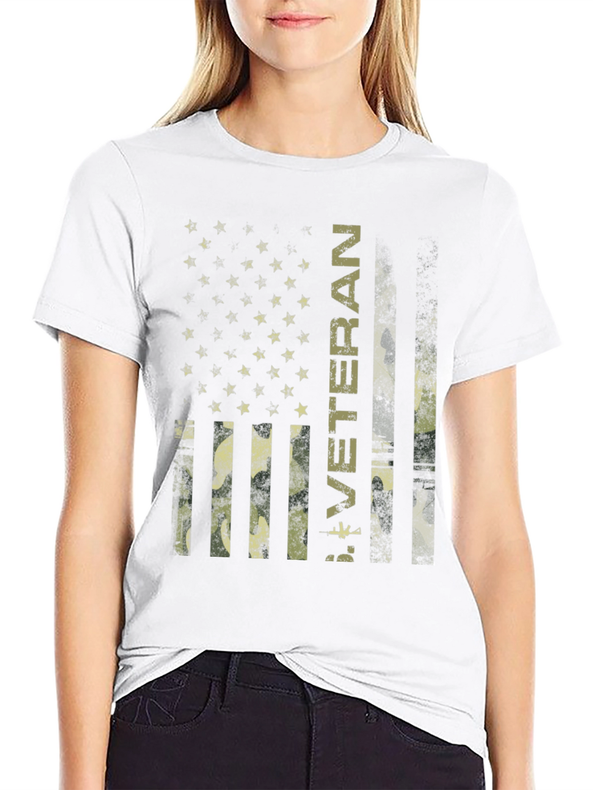 Veteran Camo Flag Graphic T-Shirt