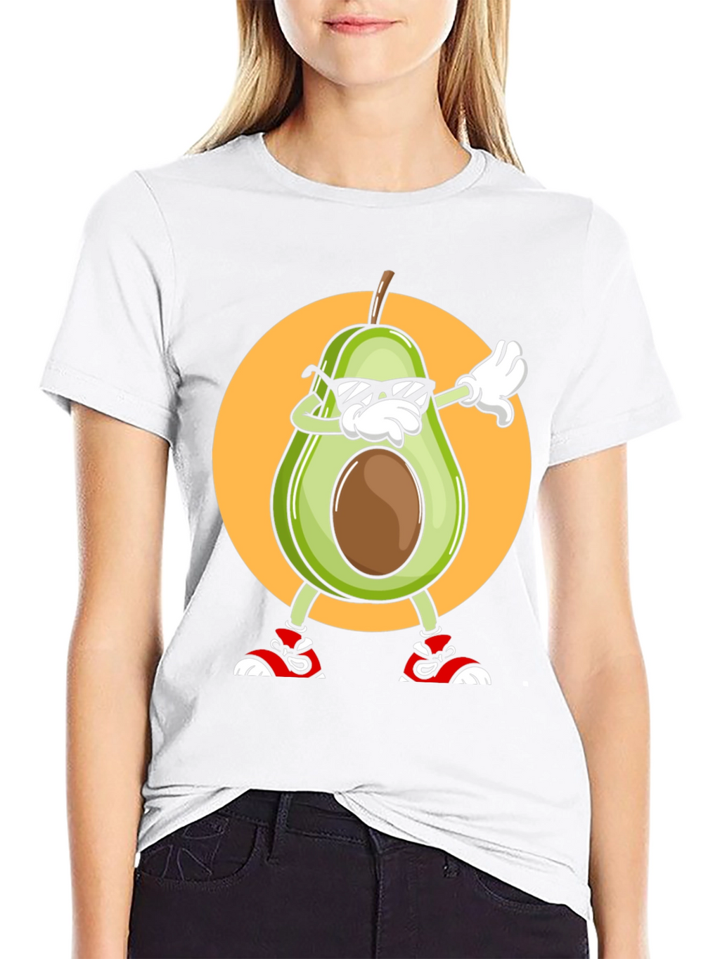 Avocado Dabbing Graphic Tee - Cool Cartoon T-Shirt