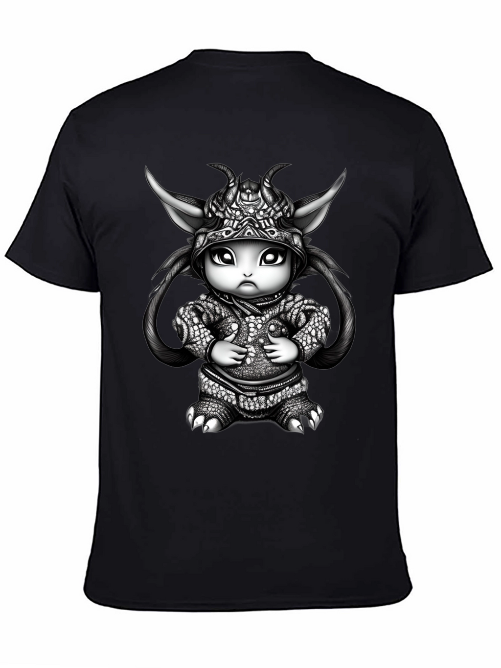 Fantasy Creature Graphic Tee - Black