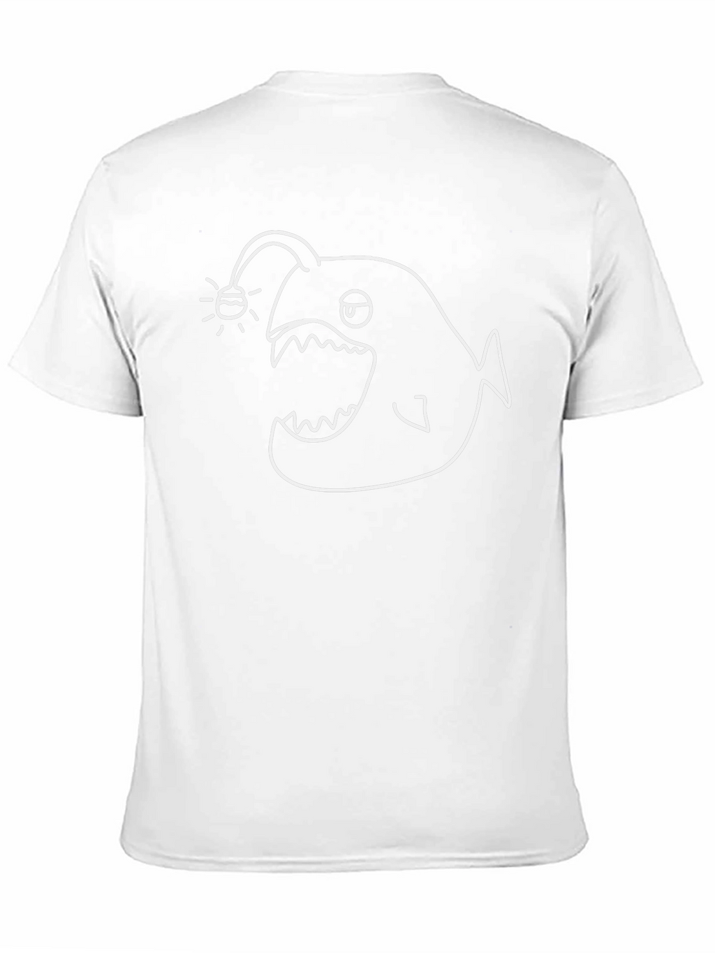 Anglerfish Graphic Tee - Black Cotton T-Shirt