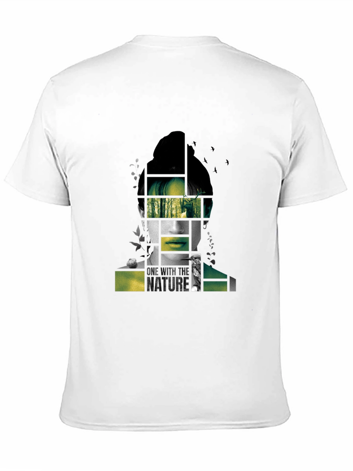 Nature Portrait Graphic Tee - Modern Black T-Shirt