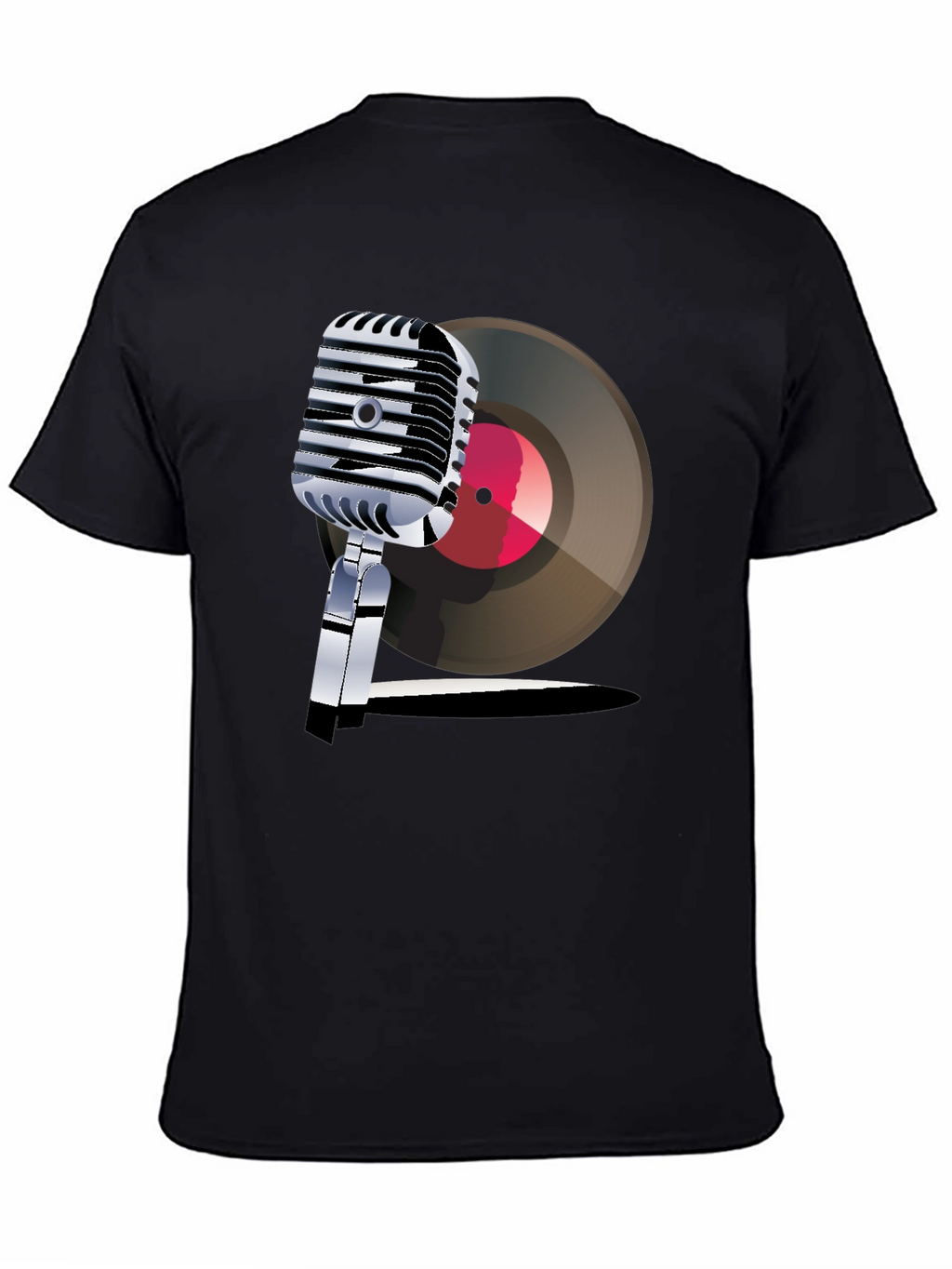 Retro Microphone & Record Graphic Tee