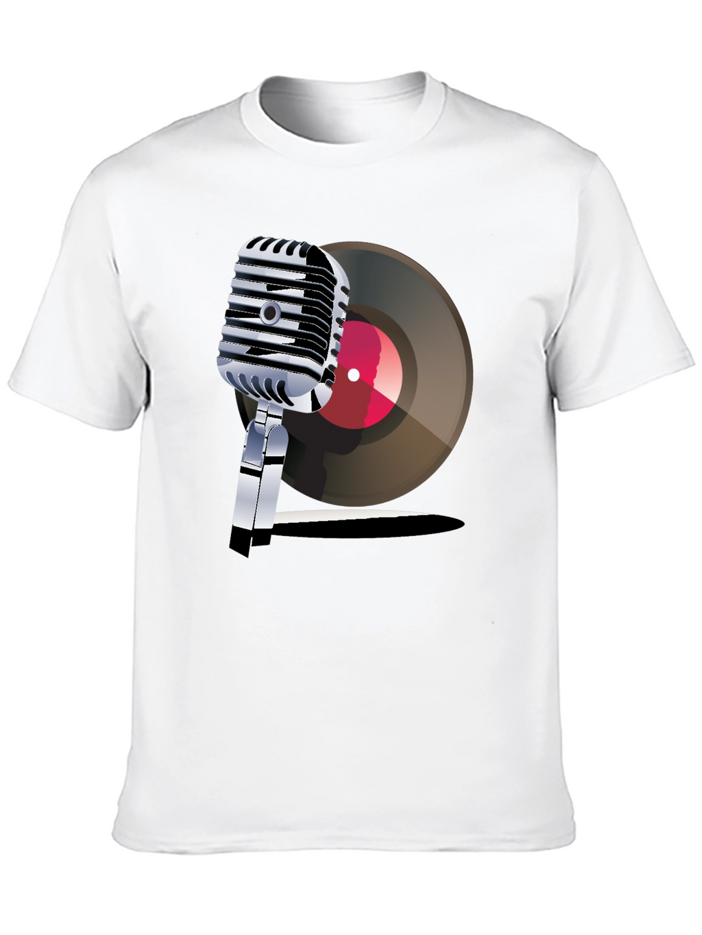 Retro Microphone & Record Graphic Tee