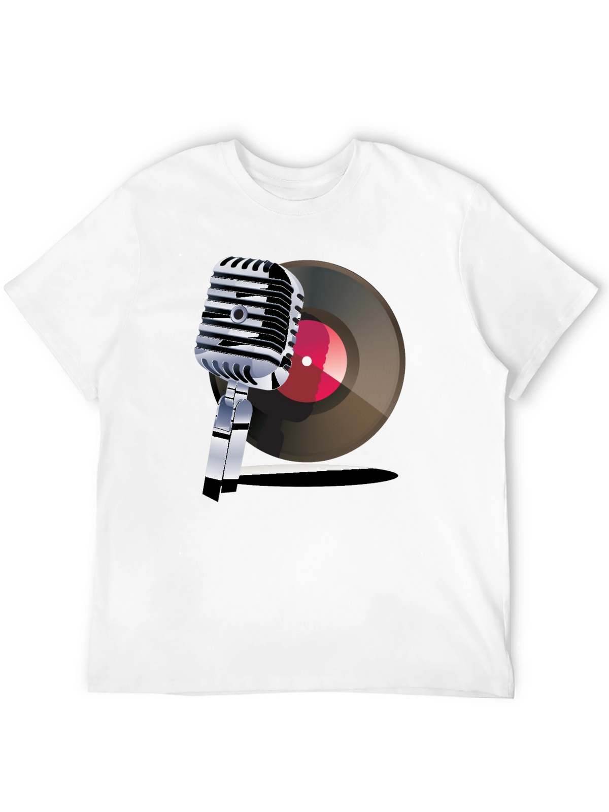 Retro Microphone & Record Graphic Tee