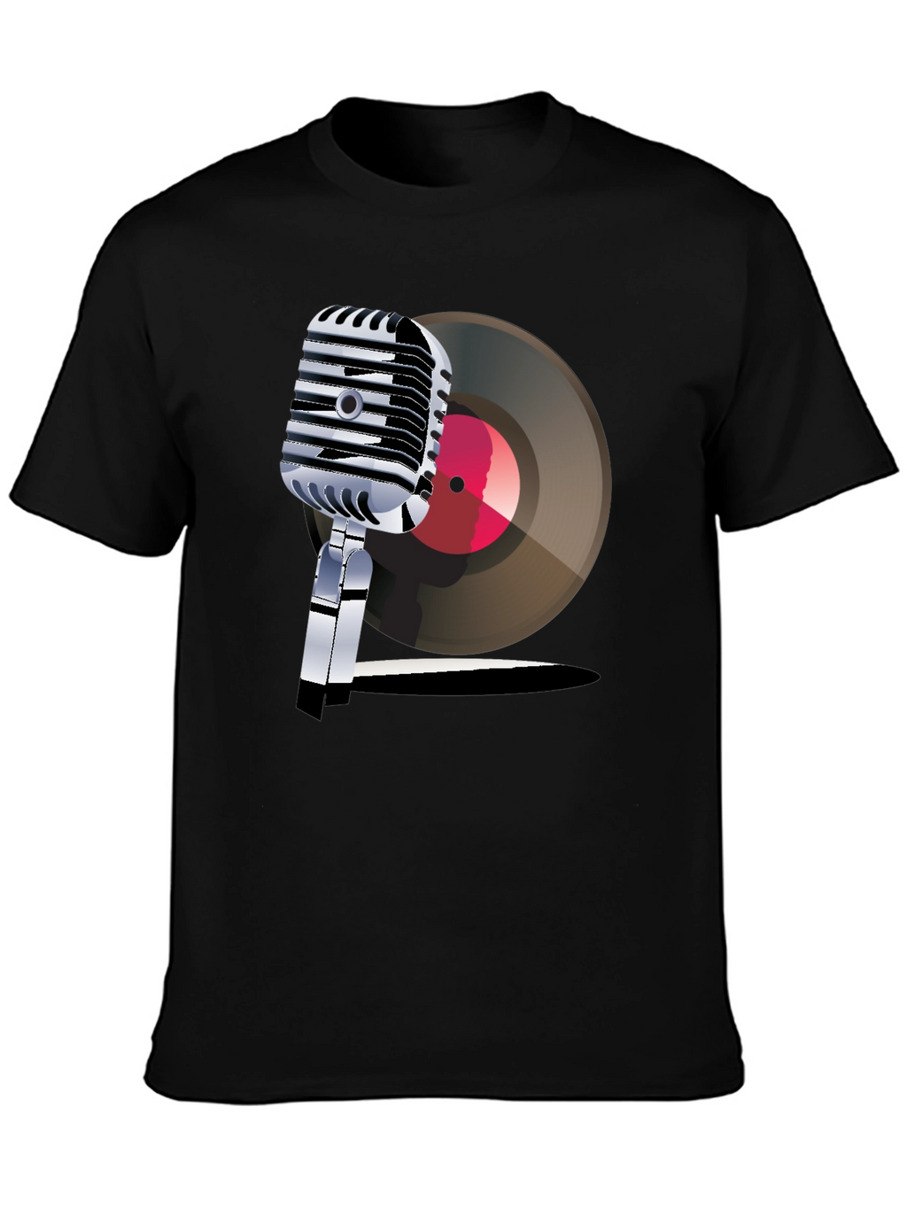 Retro Microphone & Record Graphic Tee