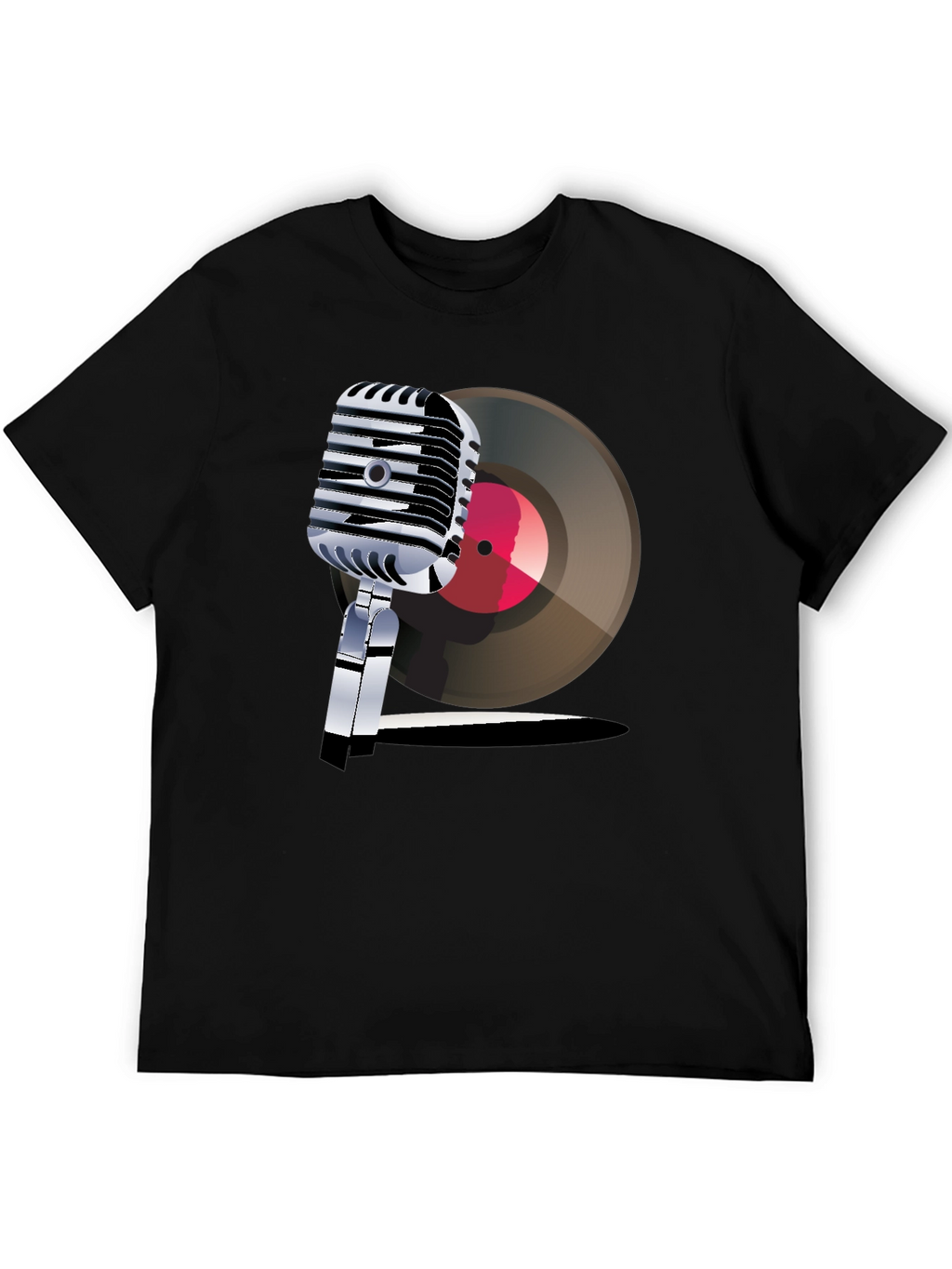 Retro Microphone & Record Graphic Tee