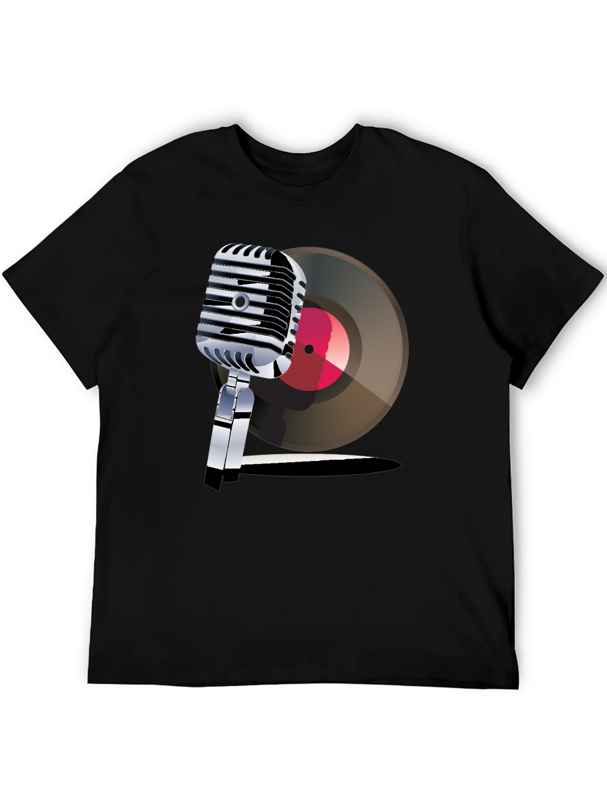 Retro Microphone & Record Graphic Tee