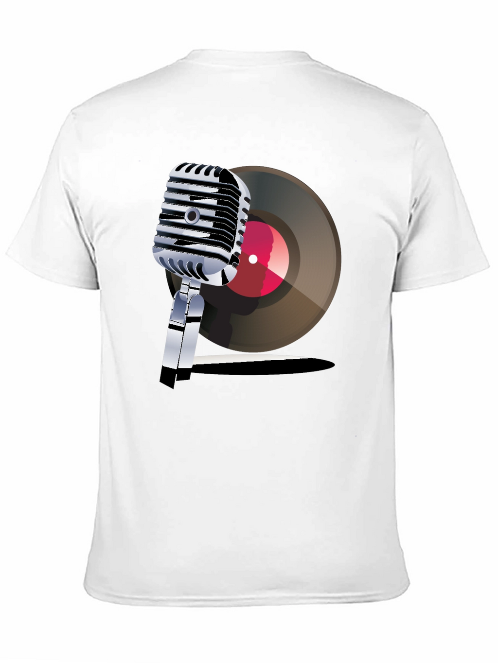 Retro Microphone & Record Graphic Tee