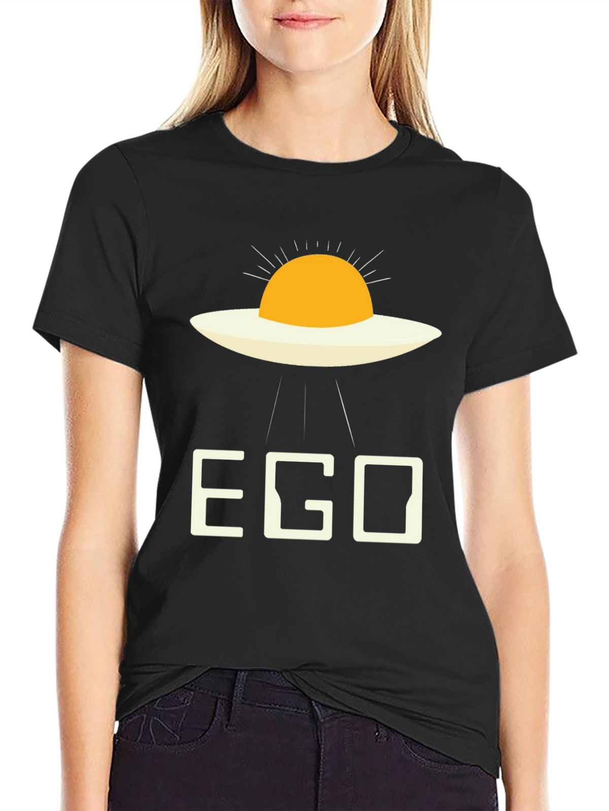 EGO Alien Fried Egg Black T-Shirt