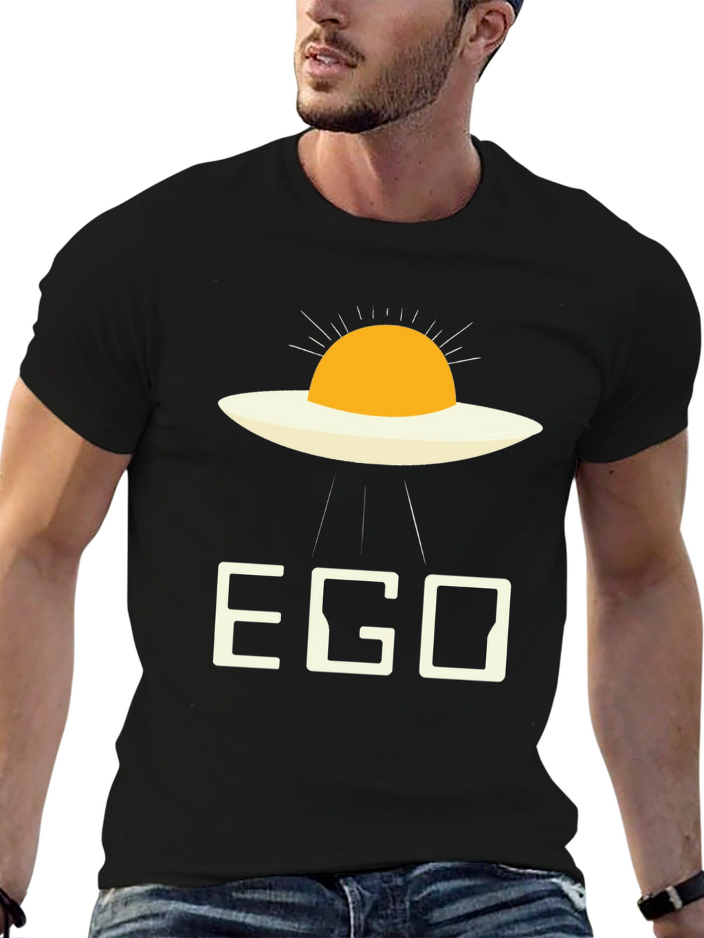 EGO Alien Fried Egg Black T-Shirt