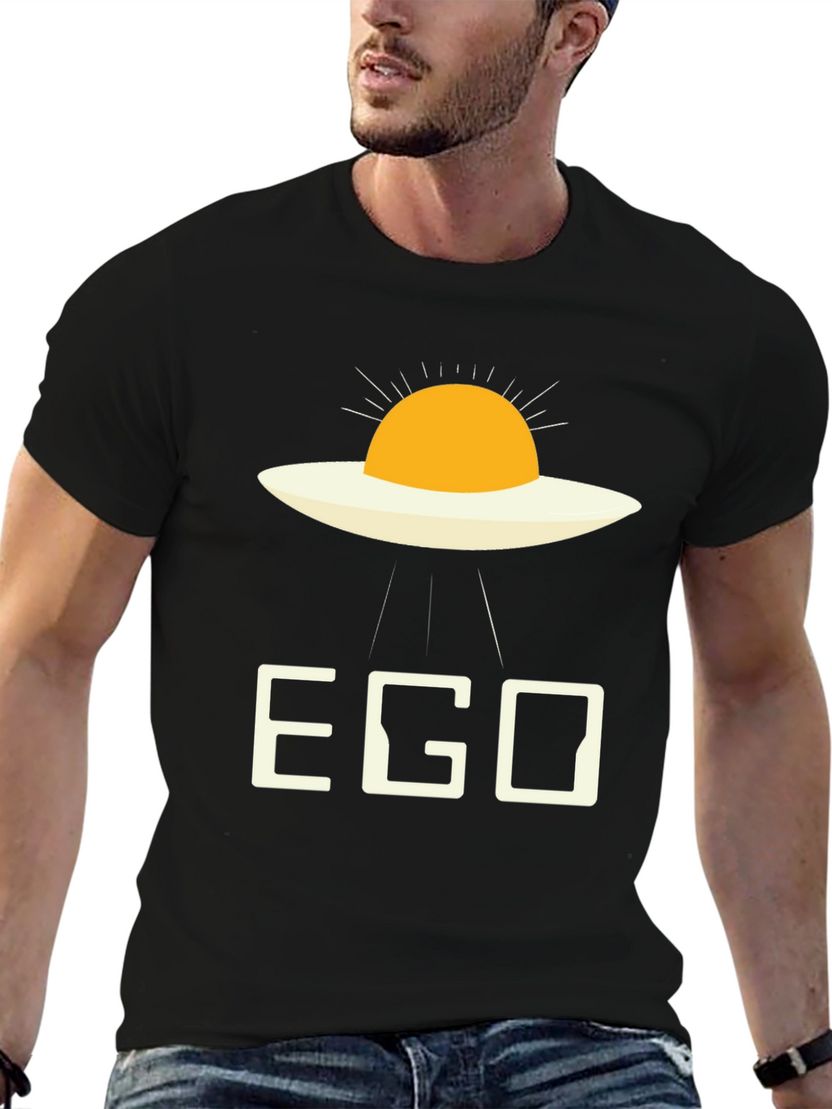 EGO Alien Fried Egg Black T-Shirt