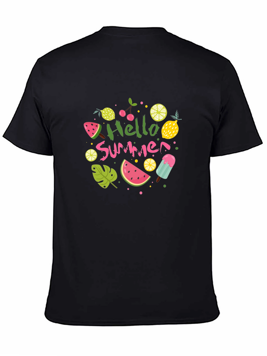 Hello Summer Graphic Tee - Black