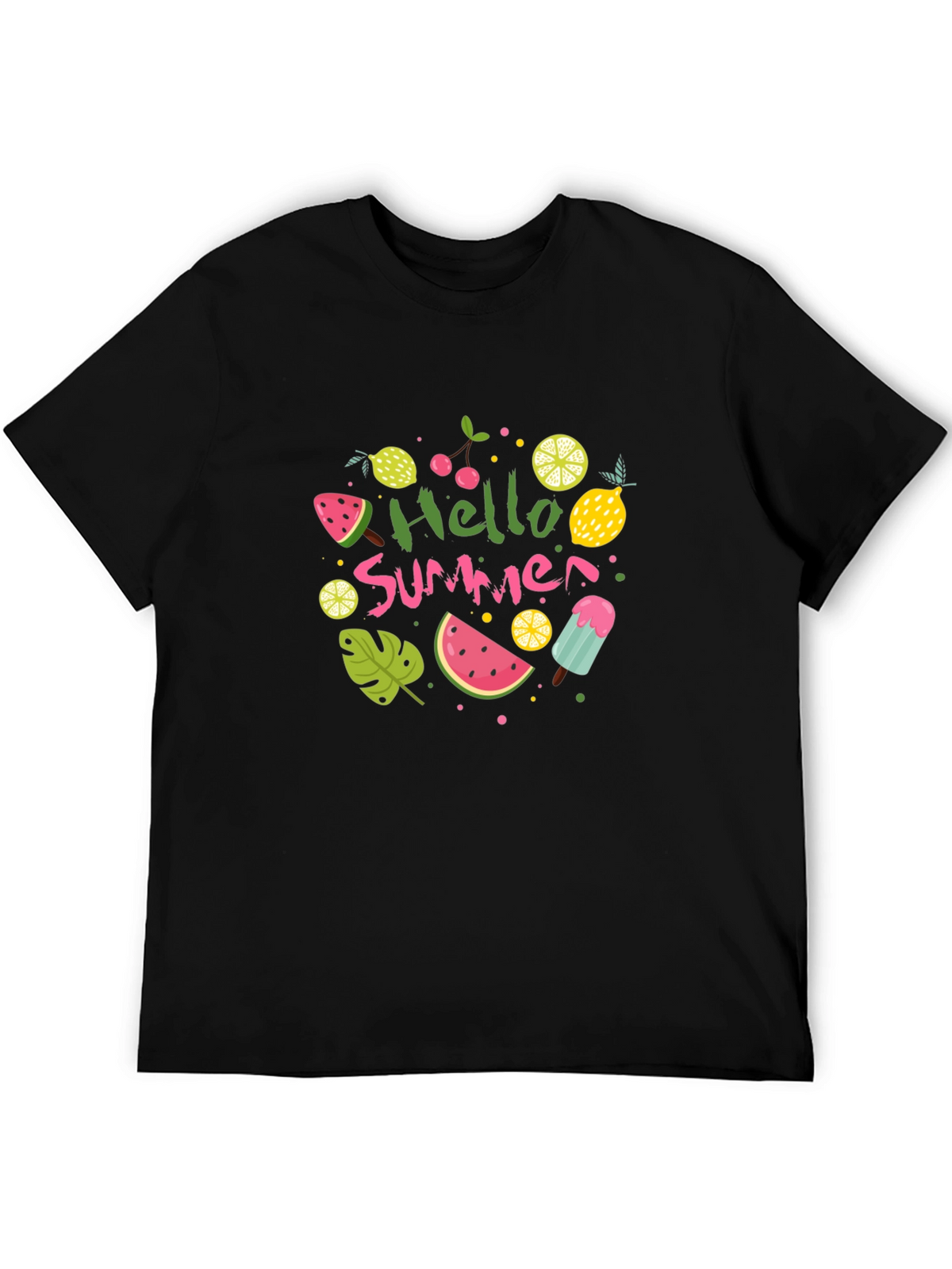 Hello Summer Graphic Tee - Black