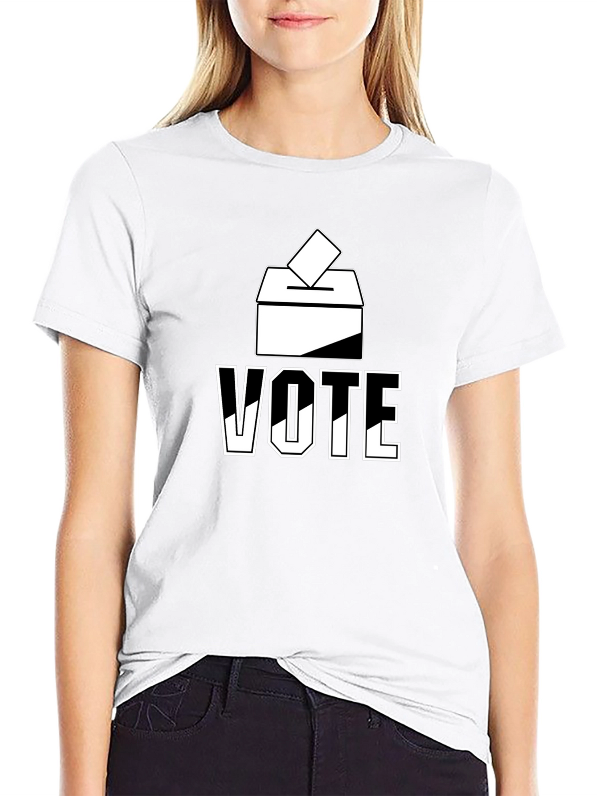 Vote Graphic T-Shirt - Black Political Statement Tee